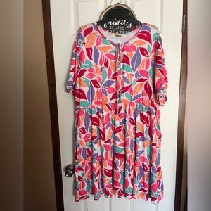 Haptics Babydoll Multicolor Dress